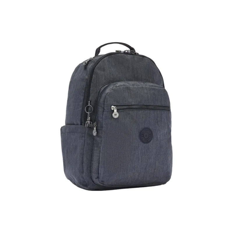 Kipling Polyester Backpack Large Size Men's Denim Blue-1