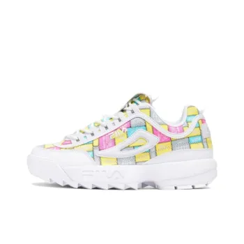 FILA Disruptor 2 Durable Breathable Balanced Lightweight Low-Top Running Shoes Women's White