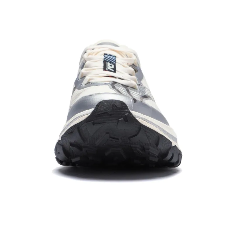 LiNing Dilu Anti Slip Wear Resistant Low Top Trail Running Running Shoes Men's Ecru Silver-4