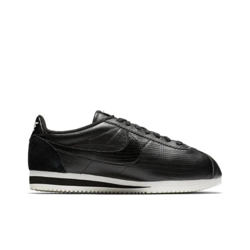 Nike Classic Cortez Leather 'Black Dark Grey White' Women's-1