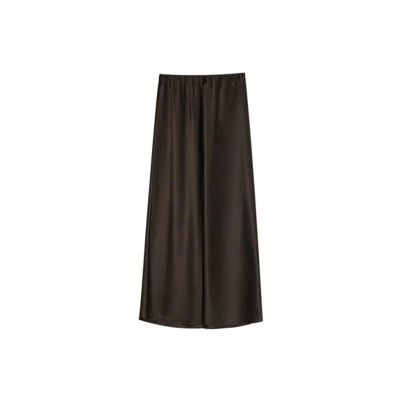 THE SEA LIFE Casual Long Skirt Women's Pale Reed Green-1