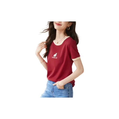 Mo Han Yi Mei T-Shirts Women's Red