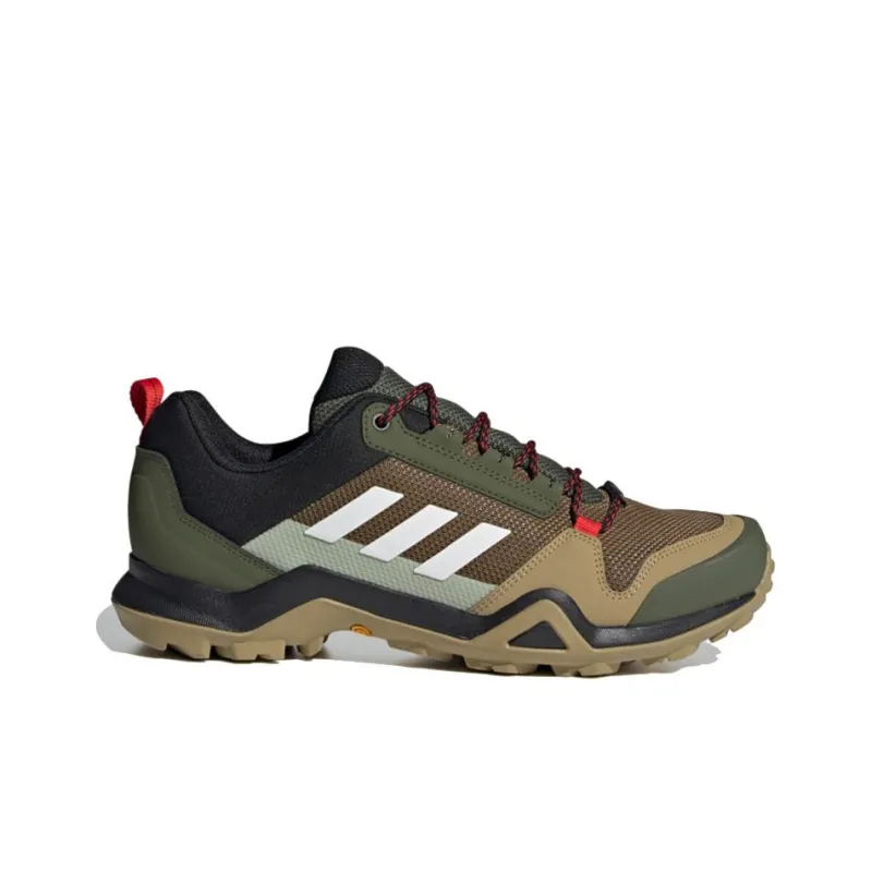 Adidas Terrex AX3 GTX Gore Te Breathable Low Top Outdoor Shoes Men's Black Green Brown-1