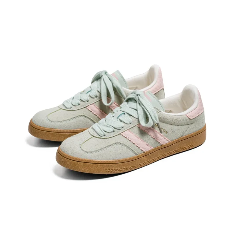 Mengsai Anti Slip Wear Resistant Low Top Skateboard Shoes Unisex Light Blue-1