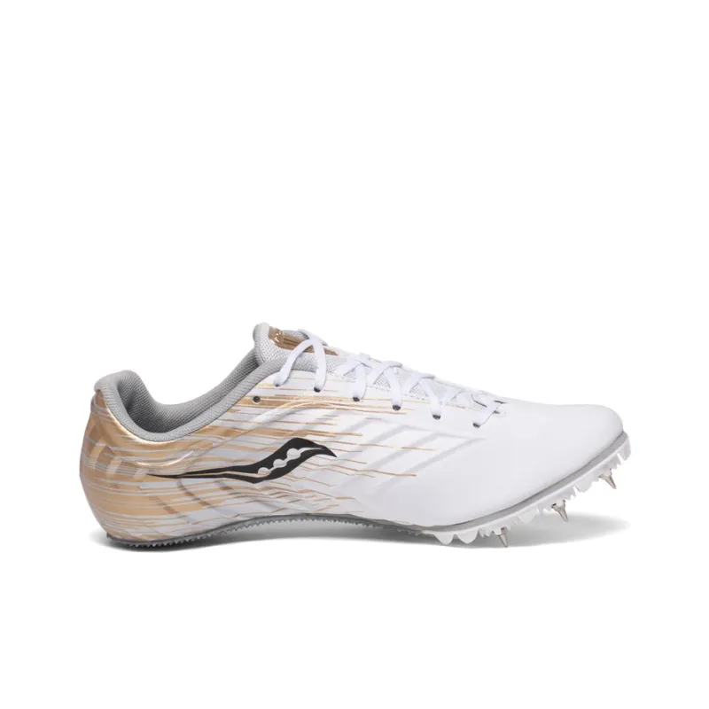 Saucony Spitfire 5 Slip-Resistant Cushioning Lightweight Low-Top Running Shoes Women's White Gold-1