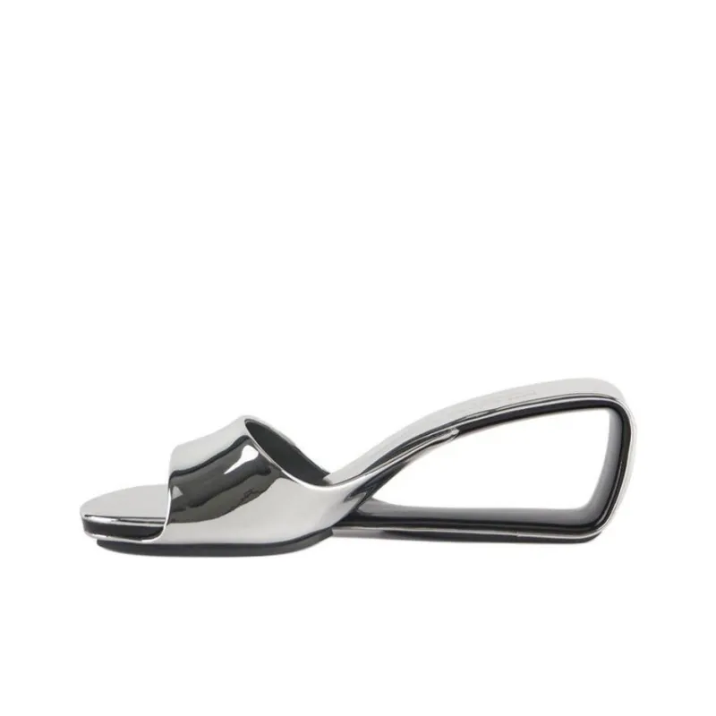 UNITED NUDE Slide Slippers 6.5cm Women's Silver-0