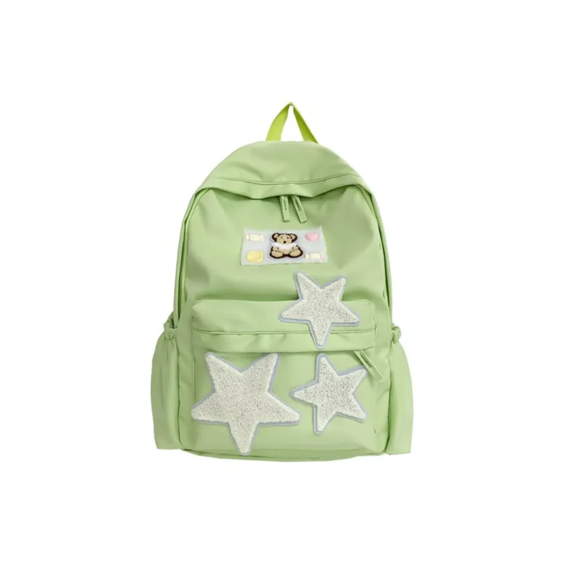 FAMAN Composite Cloth Backpacks Regular Women's White/Black/Yellow/Green-10