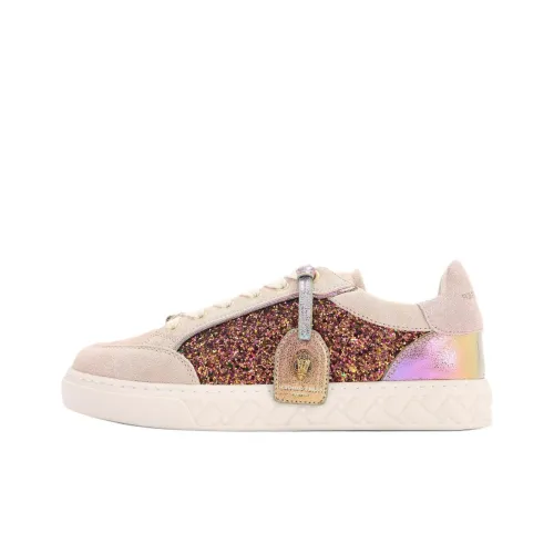 Kurt Geiger London Skateboard Shoes Women's Low-Top Pink Gold