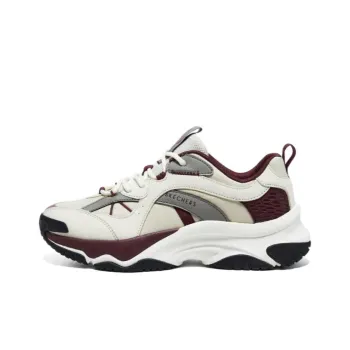 Skechers Street Moonhiker Anti Slip Wear Resistant Breathable Height Increasing Low Top Casual Shoes Women's Beige Red