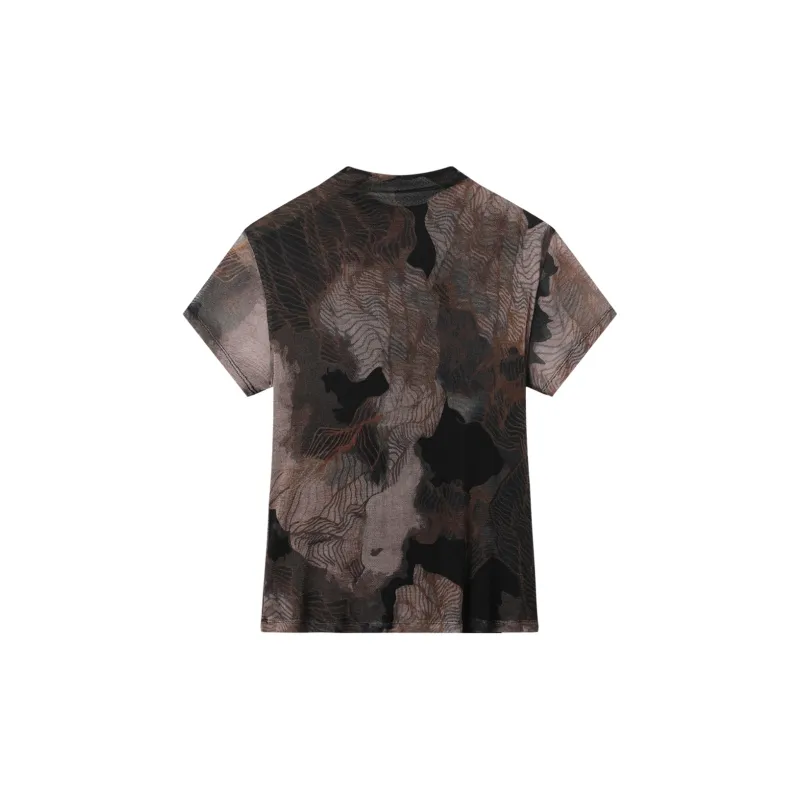 H YXIANG T Shirt Women's Coffee-1