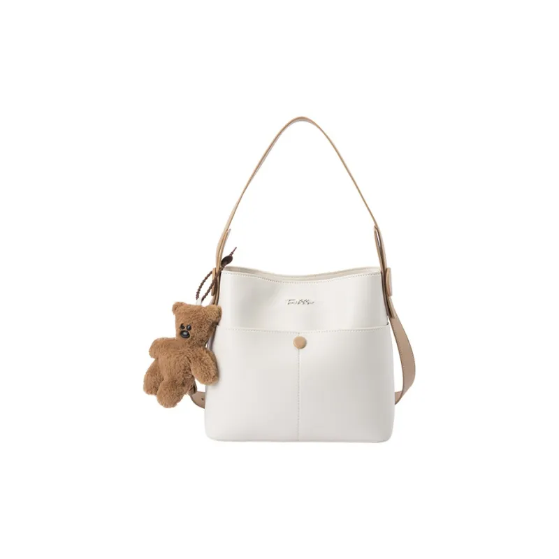 SEM/R PVC Crossbody Bag, Commute Handbag, Shoulder Bag Women's Milk White 10501, Khaki 50604, Caramel Brown 51101-0