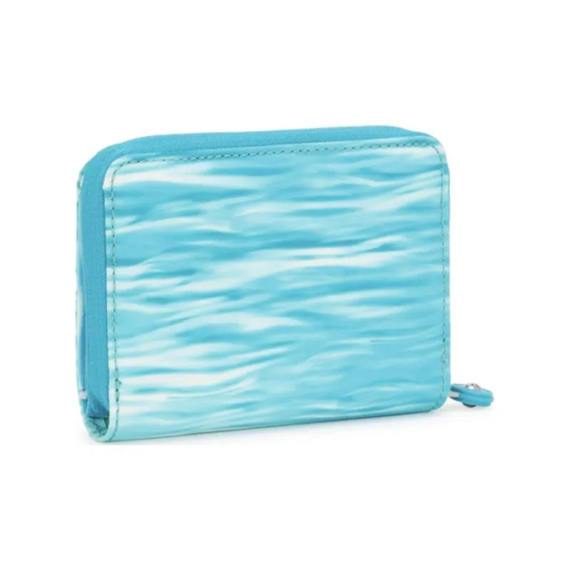 Kipling Recycled Polyester Wallet Medium Size Women's Aqua Blue-2