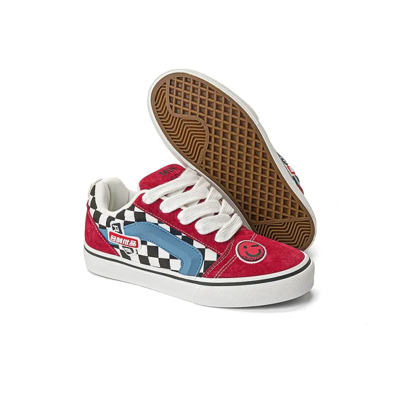 MINISO Skateboard Shoes Unisex Classic Red Blue-6