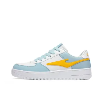 Erke Cushioning Wear Resistant Low Top Skateboard Shoes Men's White Blue