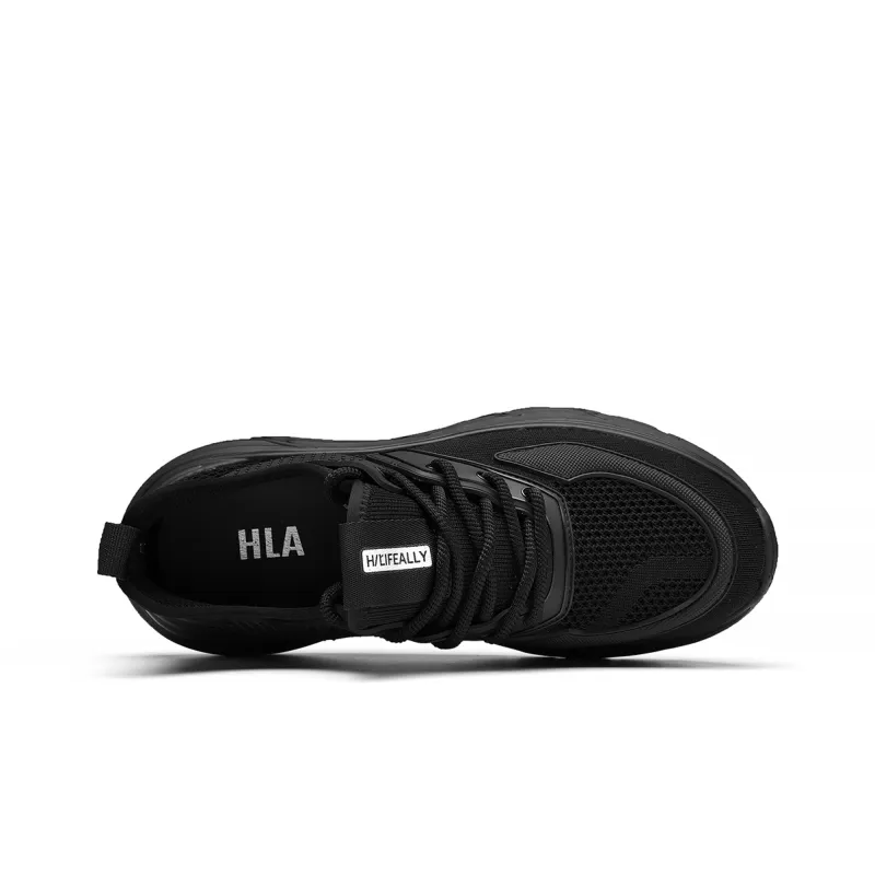 HLA Outdoor Breathable Mesh Height Increasing Casual Shoes Wear-Resistant Running Shoes Men's-2