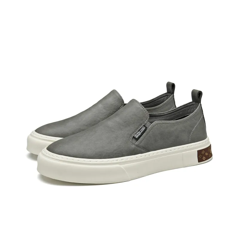 HLA Vintage Platform Slip-on Skateboard Shoes For Men Breathable And Comfortable Casual Shoes Men's-1