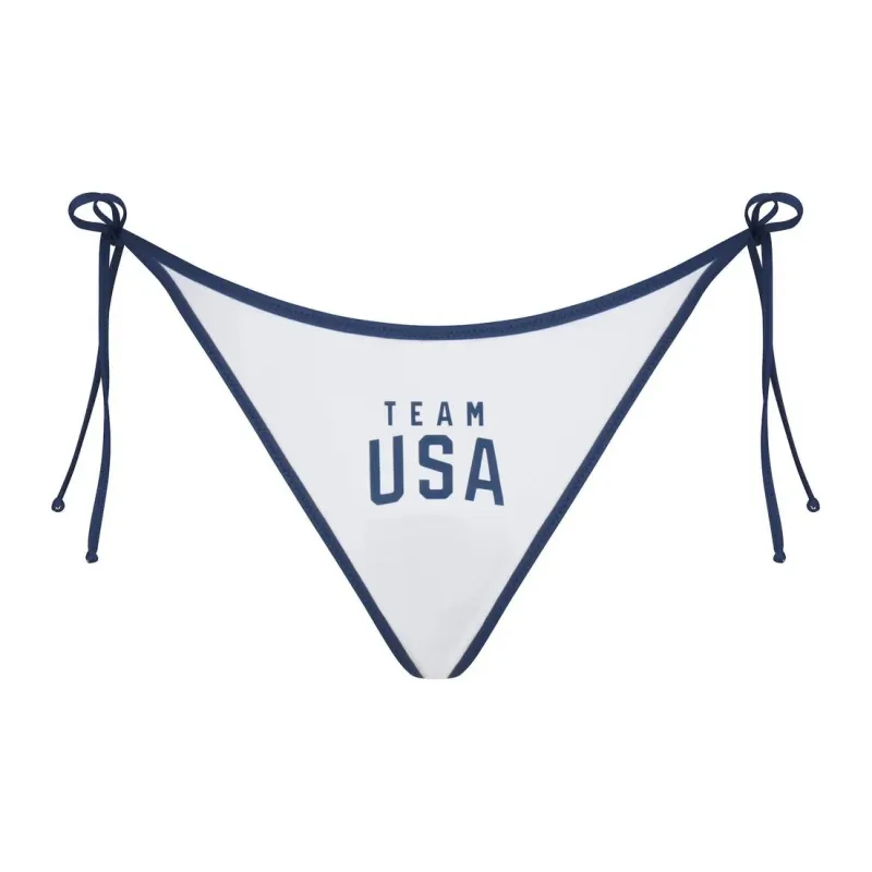 Skims USA Olympic Team Co-branded Swimming Shorts Women's White/White-1
