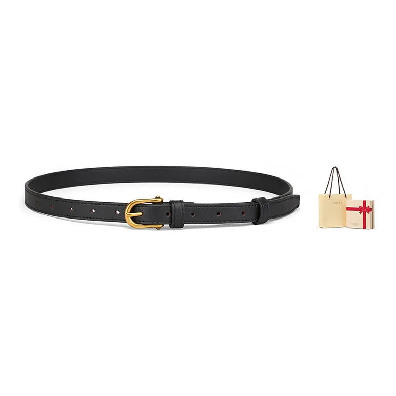 VINEY Cow Split Leather Belts Women's Width 1.8cm-1