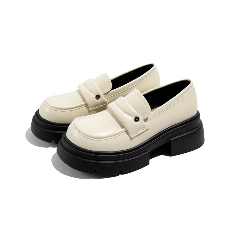 TUOPIN Loafers 6cm Women's Beige-2