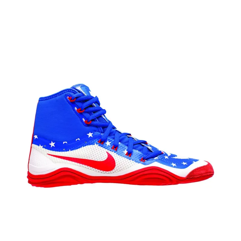 Nike Anti Slip Wear Resistant Mid Top Training Shoes Unisex Blue White Red-1
