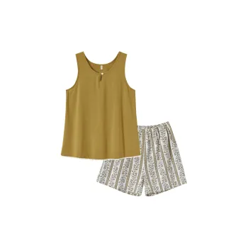 GOSO Summer Pajama Set Women's Green