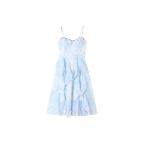 EIDOLON GRAIN Slip Dresses Women's Light Blue