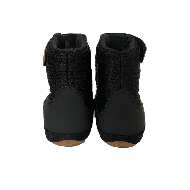 Nike Inflict Anti-Slip Wear-Resistant High-Top Casual Running Shoes Men's Black Yellow-2