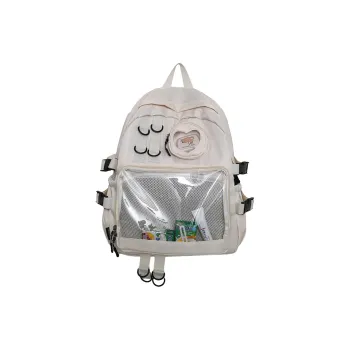 KAKAXI Nylon Backpack Unisex White/Black/Blue
