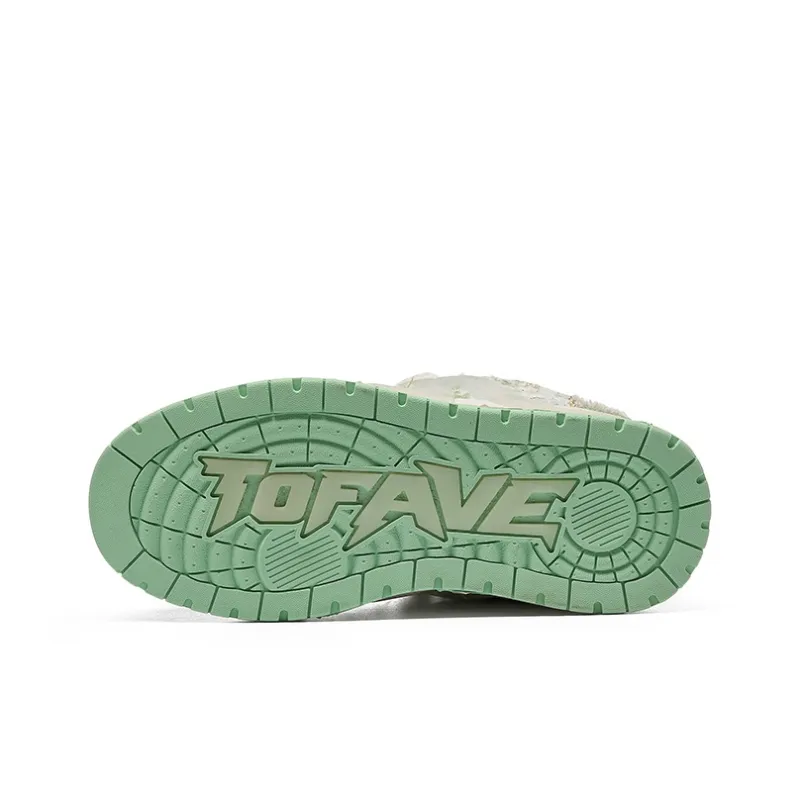 TOFAVE Slip Resistant Cushioning Abrasion Resistant Low Top Skateboard Shoes Women's Fresh Green Chanel Inspired-3