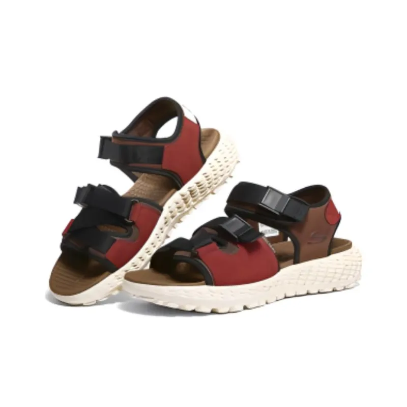 Skechers Monster Velcro Functional Outdoor Open Toe Flat Heel Sports Brown Sandals-2