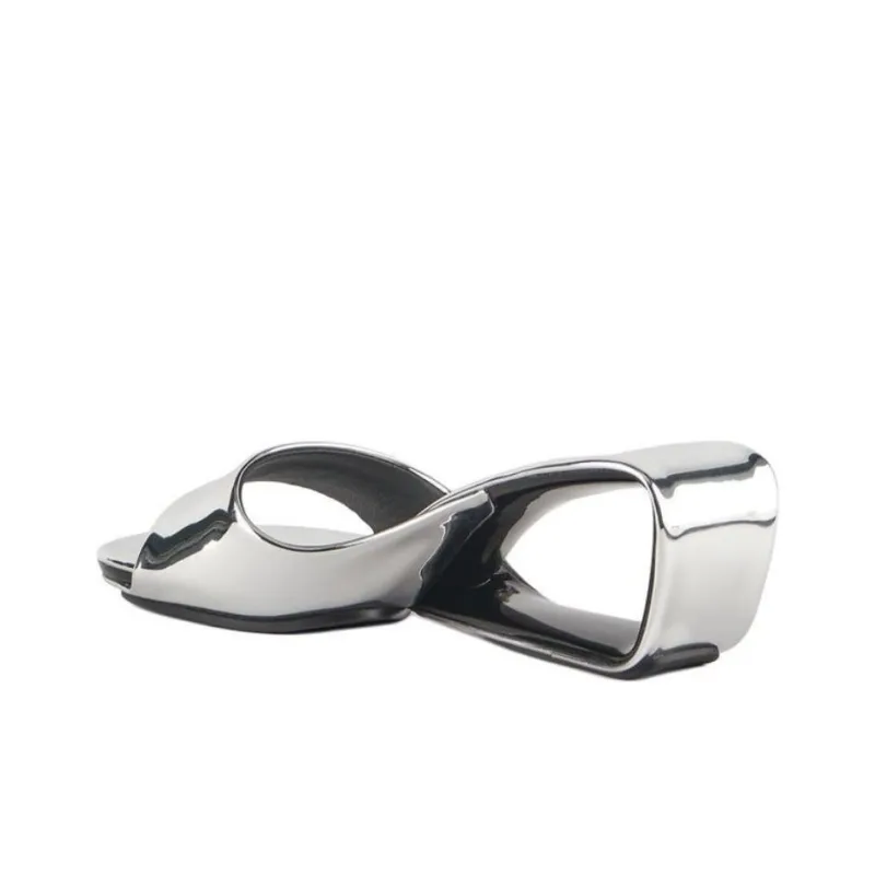 UNITED NUDE Slide Slippers 6.5cm Women's Silver-3