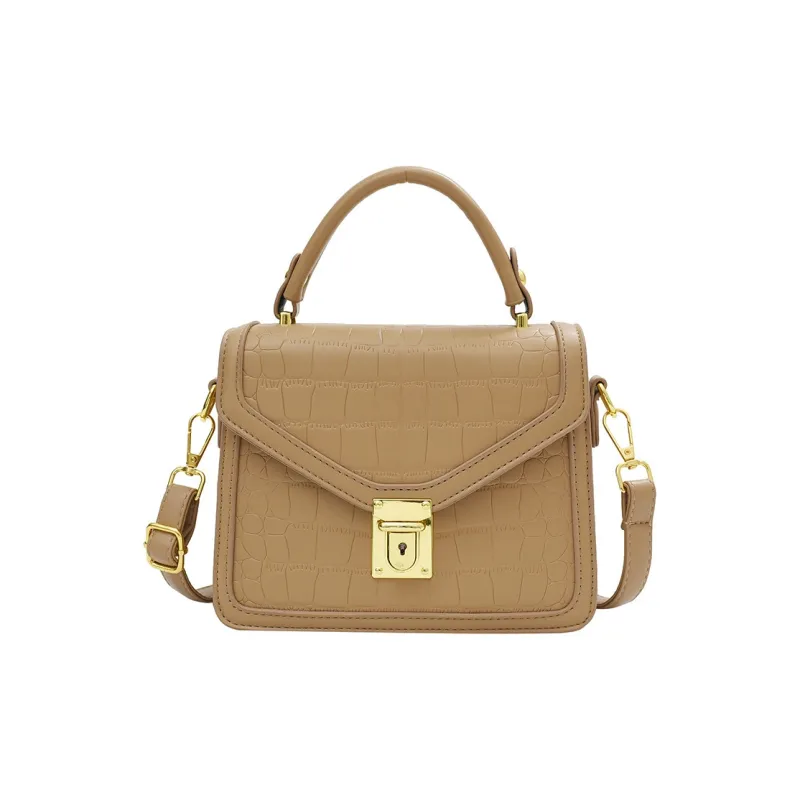 JANE KLAIN PU Small Square Bag, Handbag, Shoulder Bag, Crossbody Bag Trumpets Women's White/Black/Khaki-6