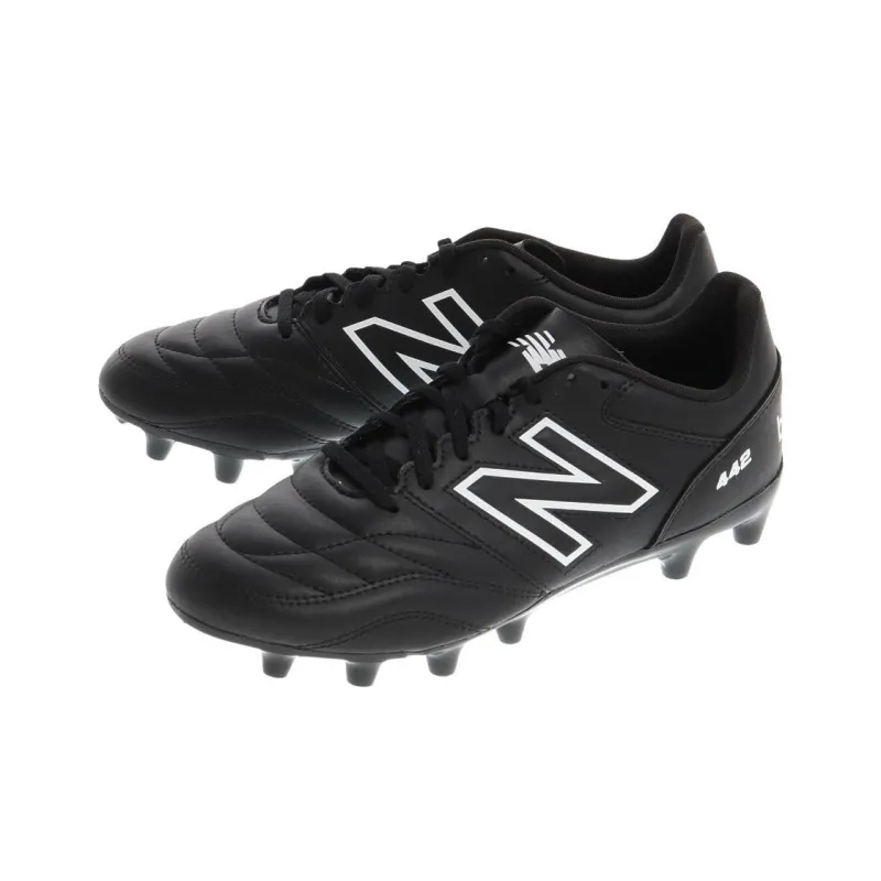 New Balance 442 Series HG Rubber Short Studs Firm Ground Anti Slip Wear Resistant Soccer Shoes Men's Black-2