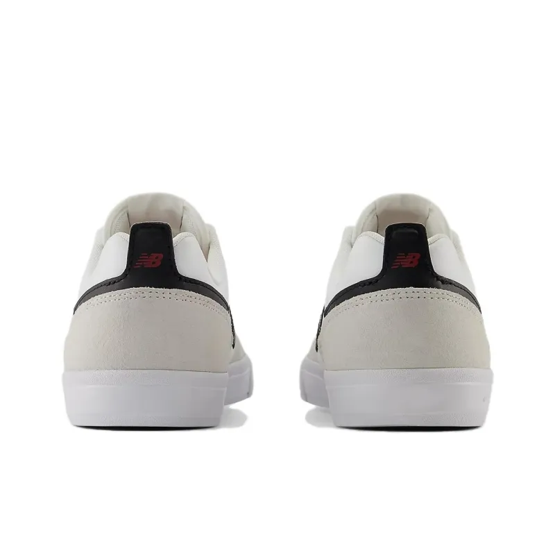 New Balance Anti Slip Wear Resistant Low Top Skateboard Shoes Unisex White Red-4