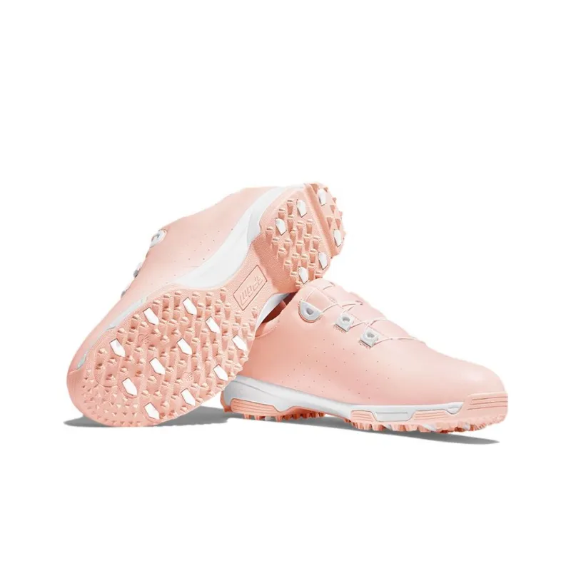 PGM Slip Resistant Water Resistant Low Top Golf Shoes Women's Pink-4