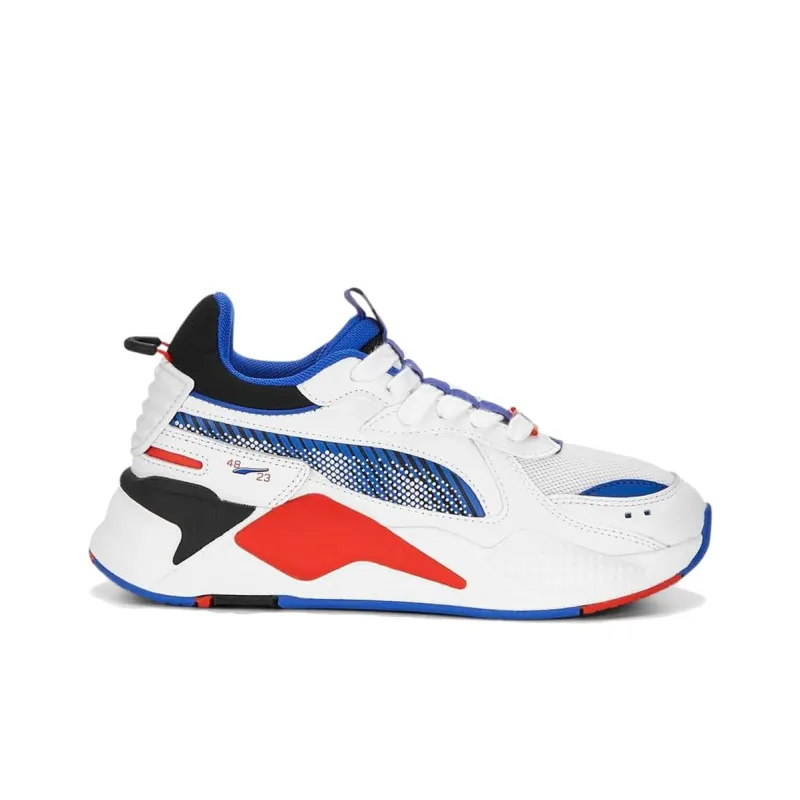 PUMA RS X Shock Absorbers With Slip Resistant And Abrasion Resistant Properties Low Top Casual Shoes Unisex White Blue-1