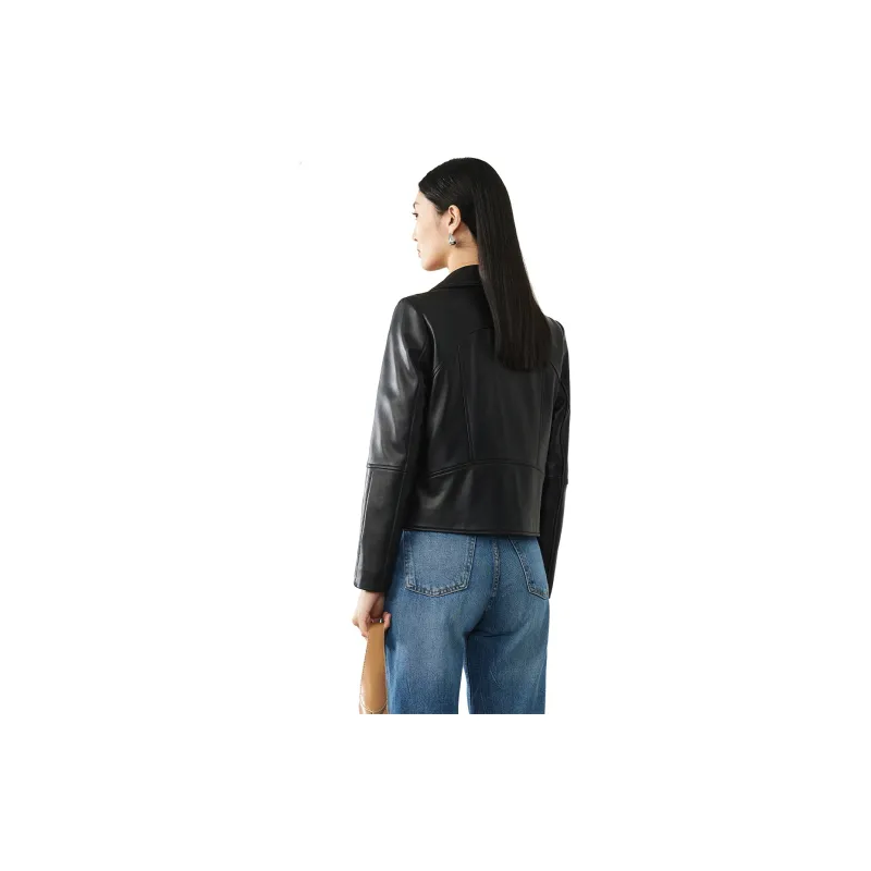 FORTEI Leather Jacket Women's Black-1