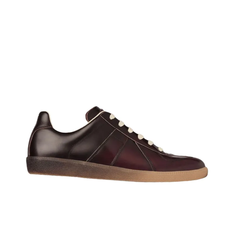 Maison Margiela Recicla Low Top Skateboard Shoes Men's Dark Brown-1