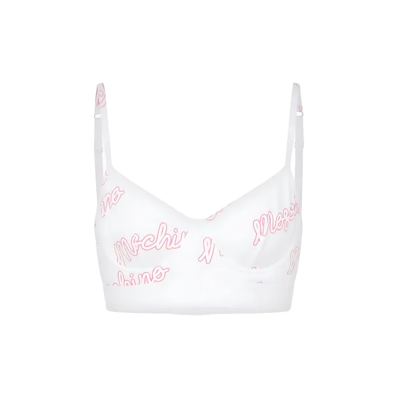 MOSCHINO Logo Printed Stretched Bra-0