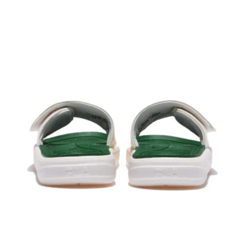 FILA Rubber Sole Slide Slippers Unisex White Green-4