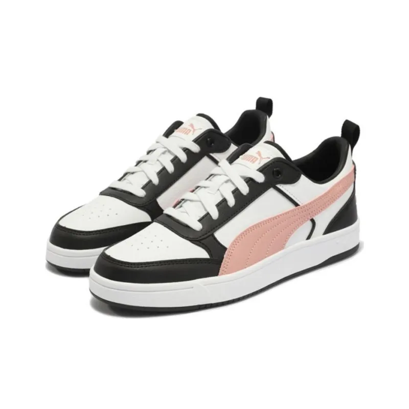 PUMA DRIBBLE Anti Slip Wear Resistant Low Top Casual Shoes Unisex White Pink-2