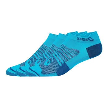 Asics MEN'S QUICK LYTE PLUS 3PK Ankle Socks Men's 3 Pack Lagoon/Deep Sea Blue Green