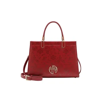 Ancient Yi Xi Cow Leather Wedding Handbag, Crossbody Cheongsam Bag Tubas Women's Rouge Red