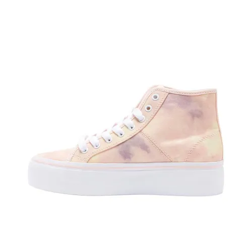 DC Shoes Canvas Shoes Women's High-Top Pink