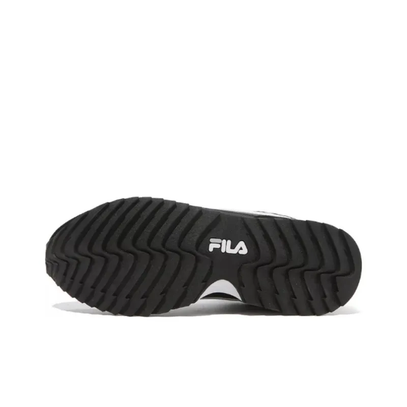 FILA Renno Shock Absorbers With Slip Resistant Features Low Top Running Shoes Women's Black White Korean Style-5