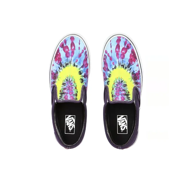 Vans Slip on Coverage Support Low Top Skateboard Shoes Unisex Yellow Purple-3