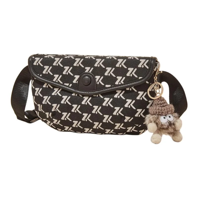 Marino Orlandi Fabric, Synthetic Leather Shoulder Bag, Crossbody Bag Women's Black-5