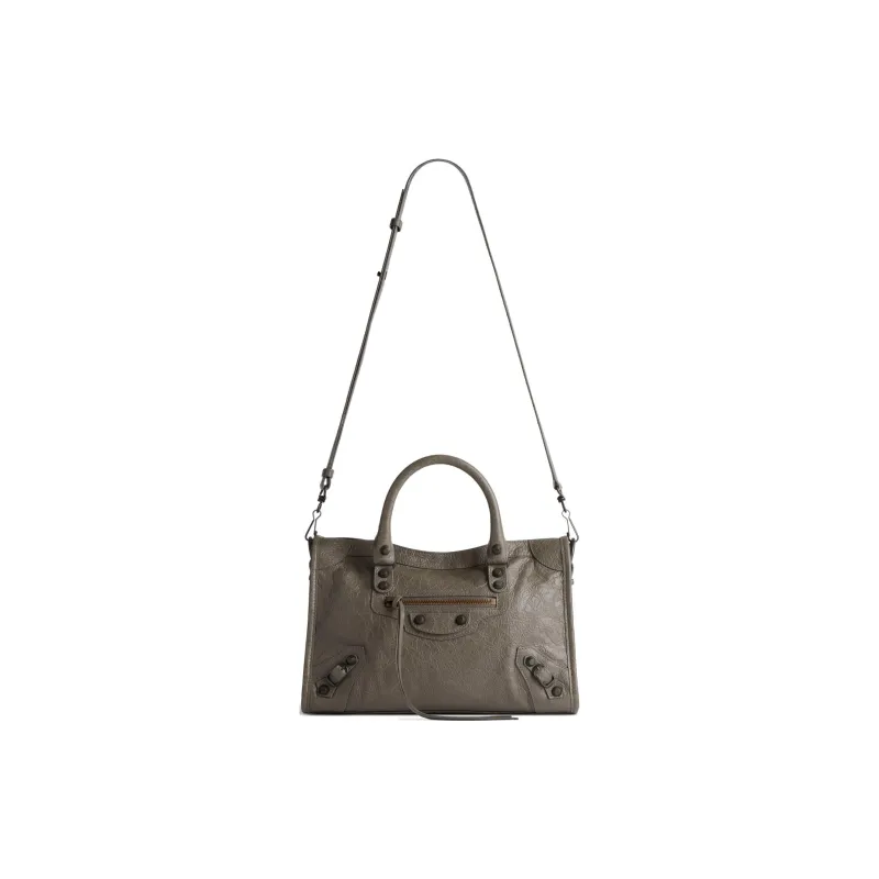 Balenciaga Lambskin Tote Bag Shopping Bag Shoulder Bag Crossbody Bag Handbag Small Size Women's Dark Green-1