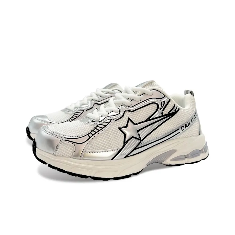ITGI Breathable Low Top Casual Running Shoes Unisex Silver Gray-2