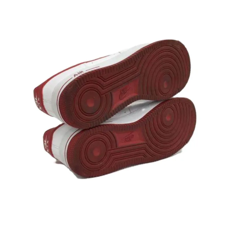 Nike Air Force 1 07 SE Gym Red Slip-Resistant Cushioning Wear-Resistant Low-Top Skateboard Shoes Women's Red White-3